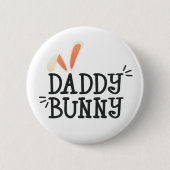 Simple Daddy Bunny Ostertypografie | Schaltfläche Button (Vorderseite)