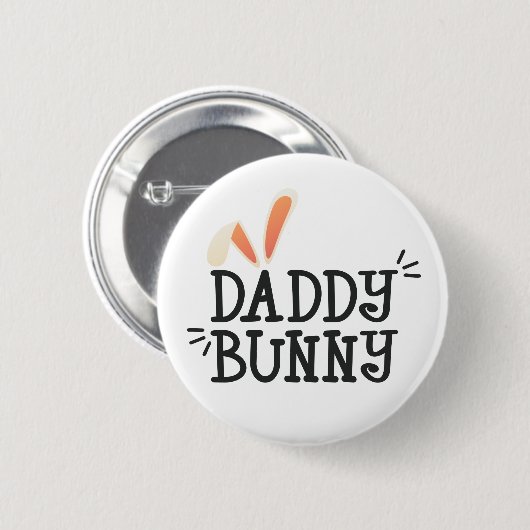 Simple Daddy Bunny Ostertypografie | Schaltfläche Button (Vorne & Hinten)