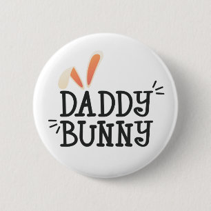 Simple Daddy Bunny Ostertypografie Schaltfläche Button
