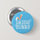Simple Daddy Bunny Ostertypografie | Schaltfläche  Button (Vorne & Hinten)
