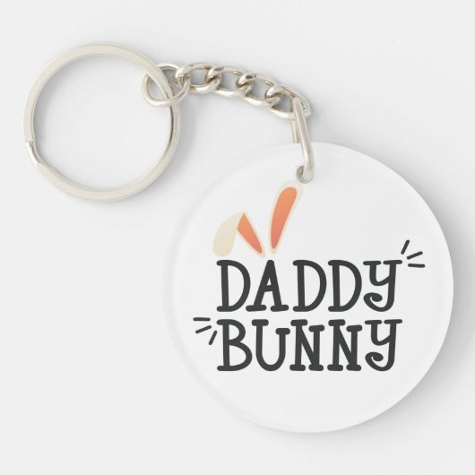 Simple Daddy Bunny Ostertypografie | Schlüsselanhä Schlüsselanhänger (Vorderseite)