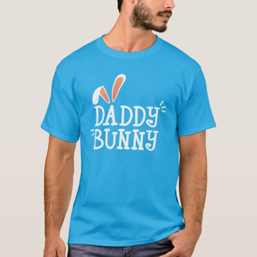 Simple Daddy Bunny Ostertypografie | T-Shirt (Vorderseite)