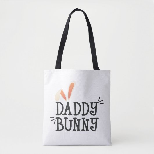 Simple Daddy Bunny Ostertypografie | Tragetasche Tasche (Vorderseite)