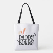 Simple Daddy Bunny Ostertypografie | Tragetasche Tasche (Rückseite)