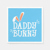 Simple Daddy Bunny Ostertypograph | Serviette (Vorderseite)
