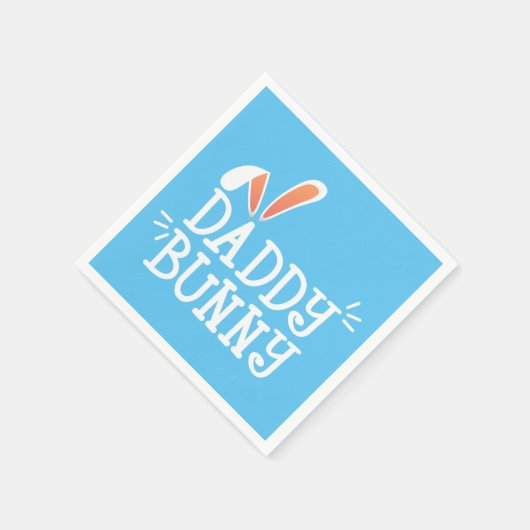 Simple Daddy Bunny Ostertypograph | Serviette (Ecke)