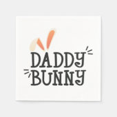 Simple Daddy Bunny Ostertypograph | Serviette (Vorderseite)