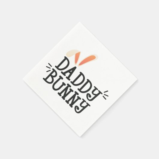 Simple Daddy Bunny Ostertypograph | Serviette (Ecke)