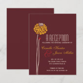 Simple Dahlia - Herbst Rustikaler Empfang Begleitkarte (Vorne/Hinten)