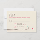 Simple Dahlia - Rustic Modern Wedding RSVP Karte (Vorderseite)