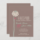 Simple Dahlia - Rustikale Moderne Empfang Einladung (Vorne/Hinten)