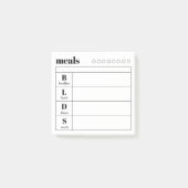 Simple Daily Meal Planner Sticky Notes Pad Post-it Klebezettel (Vorderseite)