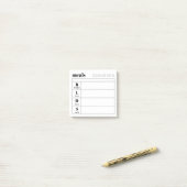 Simple Daily Meal Planner Sticky Notes Pad Post-it Klebezettel (Auf Schreibtisch)