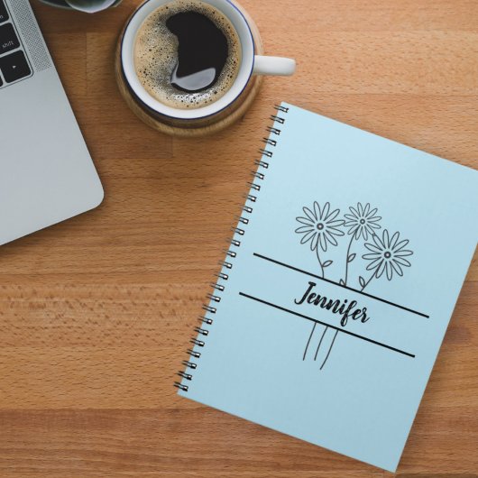 Simple daisies notebook for kids,back to school notizblock