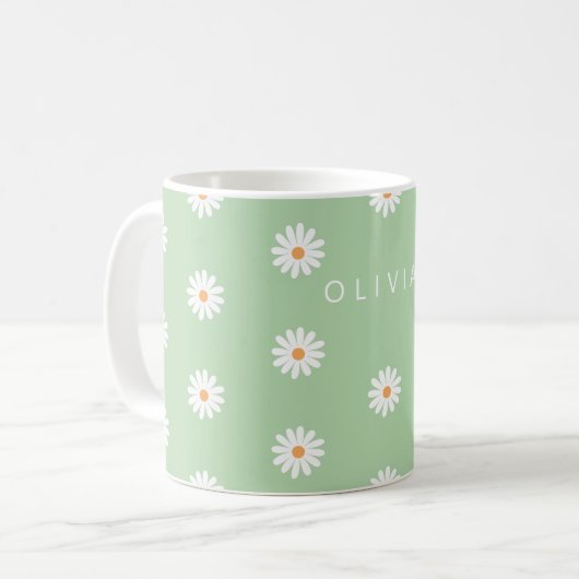 Simple daisies, Personalized gift, Daisy Lover Gif Kaffeetasse (Vorderseite Links)