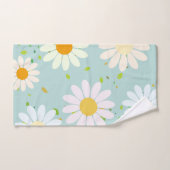 Simple Daisy Blume Floral Pattern trendy Girly Badhandtuch Set (Handtuch)
