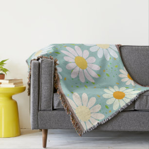 Simple Daisy Blume Floral Pattern trendy Girly Decke
