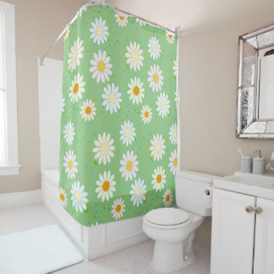 Simple Daisy Blume Floral Pattern trendy Girly Duschvorhang