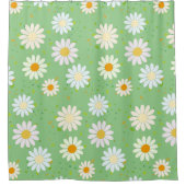 Simple Daisy Blume Floral Pattern trendy Girly Duschvorhang (Vorderseite)