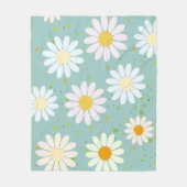 Simple Daisy Blume Floral Pattern trendy Girly Fleecedecke (Vorderseite)