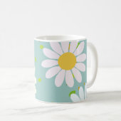 Simple Daisy Blume Floral Pattern trendy Girly Kaffeetasse (VorderseiteRechts)
