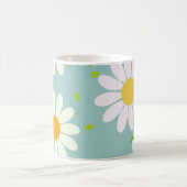 Simple Daisy Blume Floral Pattern trendy Girly Kaffeetasse (Mittel)