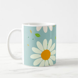 Simple Daisy Blume Floral Pattern trendy Girly Kaffeetasse
