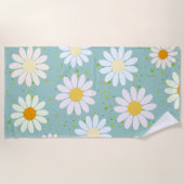 Simple Daisy Blume Floral Pattern trendy Girly Strandtuch (Vorderseite)