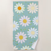 Simple Daisy Blume Floral Pattern trendy Girly Strandtuch (Vorderseite)