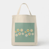 Simple Daisy Blume Floral Pattern trendy Girly Tragetasche (Rückseite)