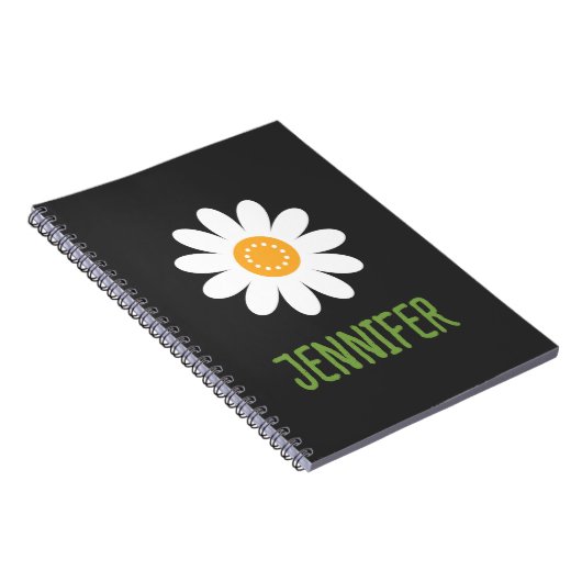 Simple Daisy Blume Personalisiert Notizblock (Rechte Seite)