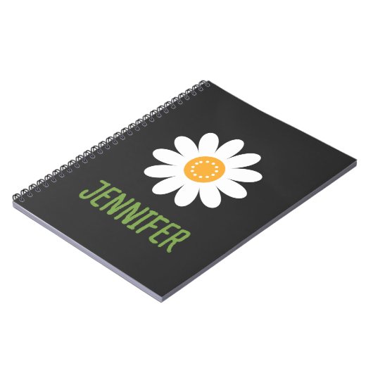 Simple Daisy Blume Personalisiert Notizblock (Linke Seite)