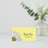 Simple Daisy Botanisches Land Gelb Visitenkarte (Stehend Vorderseite)