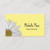 Simple Daisy Botanisches Land Gelb Visitenkarte (Vorderseite)