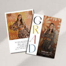 Simple Daisy Retro High School Abschluss Foto