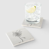 Simple Daisy Steinuntersetzer (Seitenansicht)