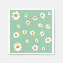 Simple Daisy Theme Paper Napkin