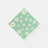 Simple Daisy Theme Paper Napkin Serviette (Ecke)