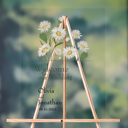 Simple Daisy Wild Garden Acrylschild (Neutral)