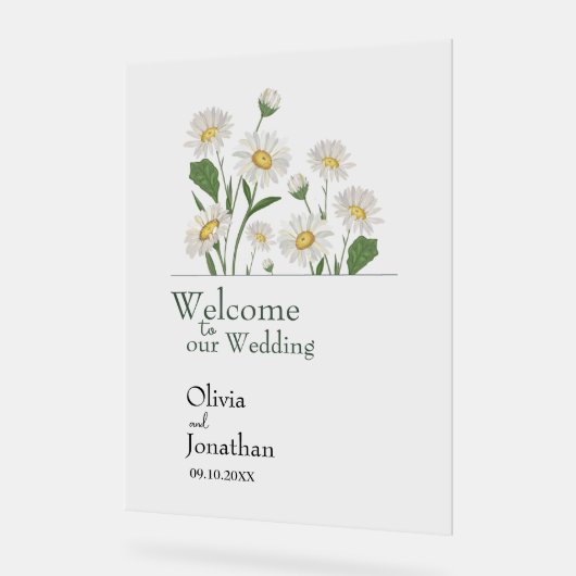 Simple Daisy Wild Garden Acrylschild (Winkel)