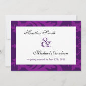 Simple Damask Eggplant Save the Date (Rückseite)