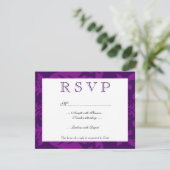 Simple Damask Eggplant UAWG RSVP Karte (Stehend Vorderseite)