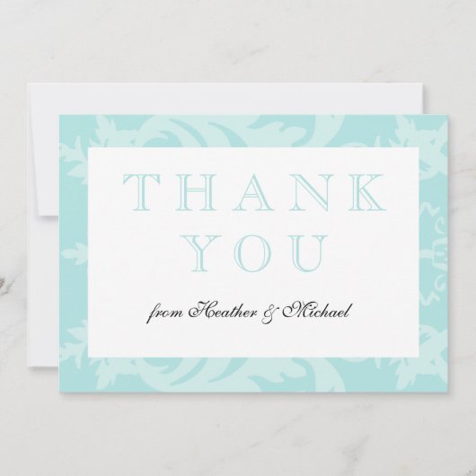 Simple Damask Robin's Egg Blue Danke (Vorderseite)