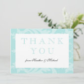Simple Damask Robin's Egg Blue Danke (Stehend Vorderseite)