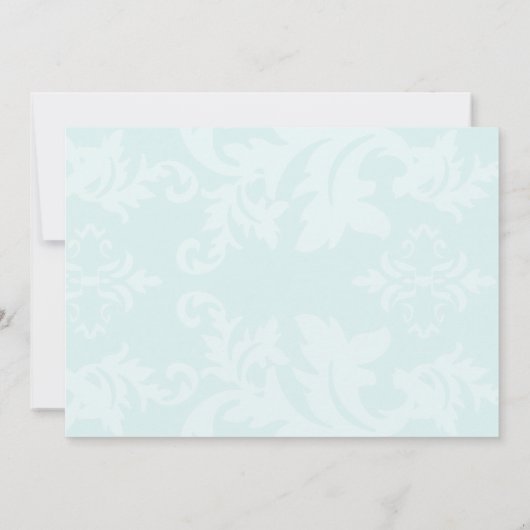 Simple Damask Robin's Egg Blue Danke (Rückseite)