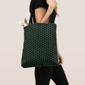 Simple dark green and black line patterned Tote Tasche (Von Nahem)