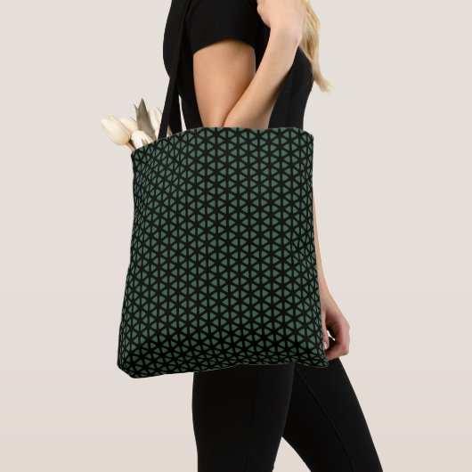Simple dark green and black line patterned Tote Tasche (Von Nahem)