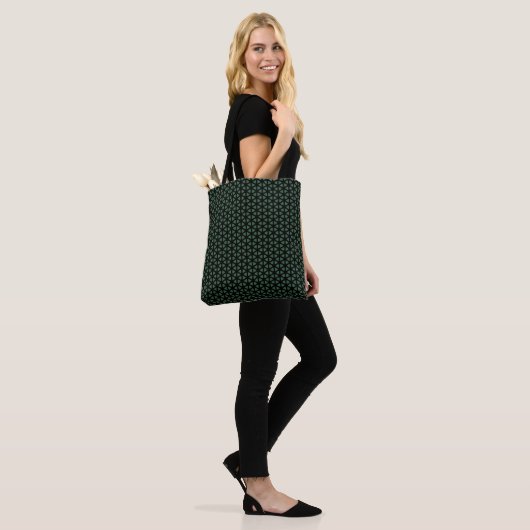 Simple dark green and black line patterned Tote Tasche (Am Model)