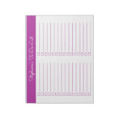 Simple Dark Pink 8.5x11 Two Column Checklist Notizblock (Rotiert)