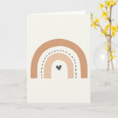 Simple Dashed Rainbow Heart Card Karte (Gelbe Blume)
